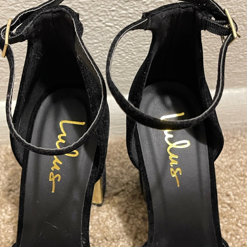 Lulu's Elegant Black Suede Heels - Picture 5 of 6
